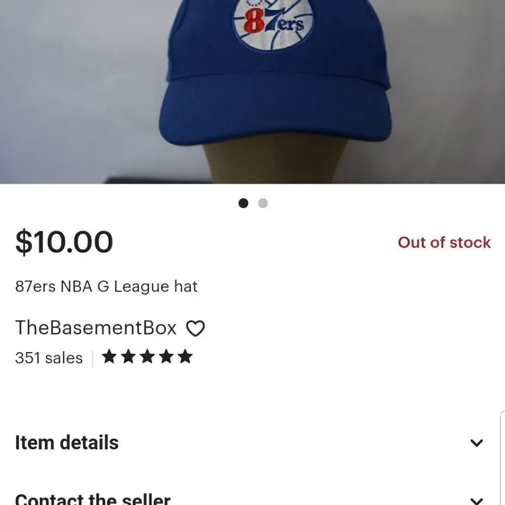 Vintage 87ers NBA League Hat